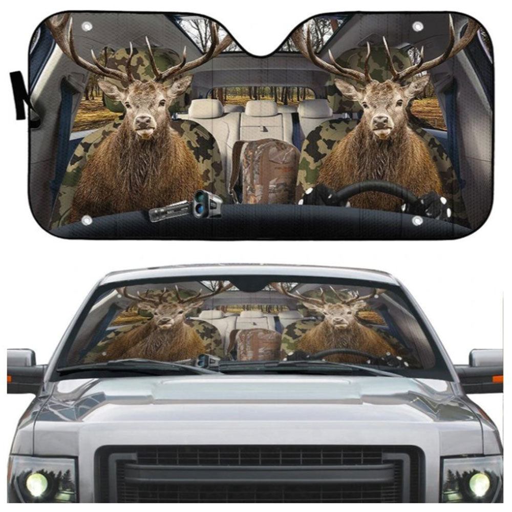 Custom Deer Windshield Sun Shades Auto Accessories Decor Gift