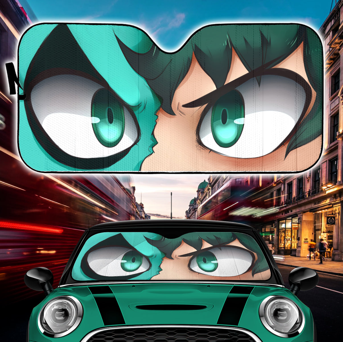 My Hero Academia Deku Car Windshield Sun Shade Auto Sun Shades