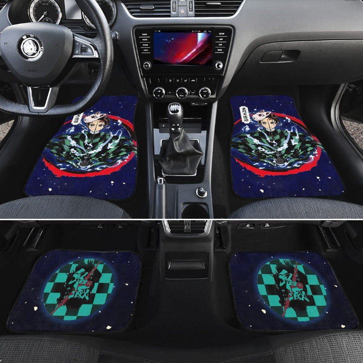 Demon Slayer Tanjiro Water Breathing Car Accessories Floor Mats