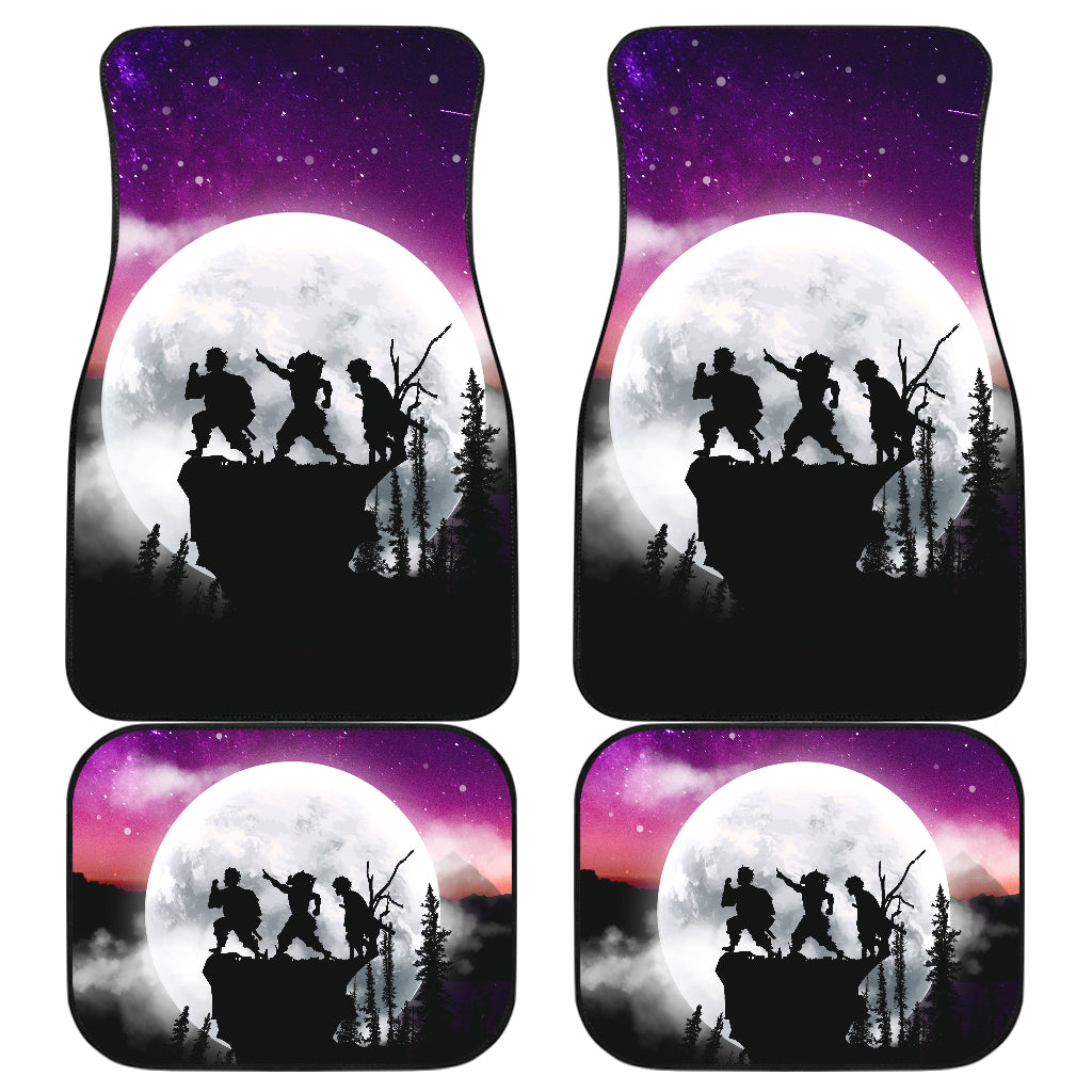 Demon Slayer Kimetsu No Yaiba Car Floor Mats Moon Night Accessories