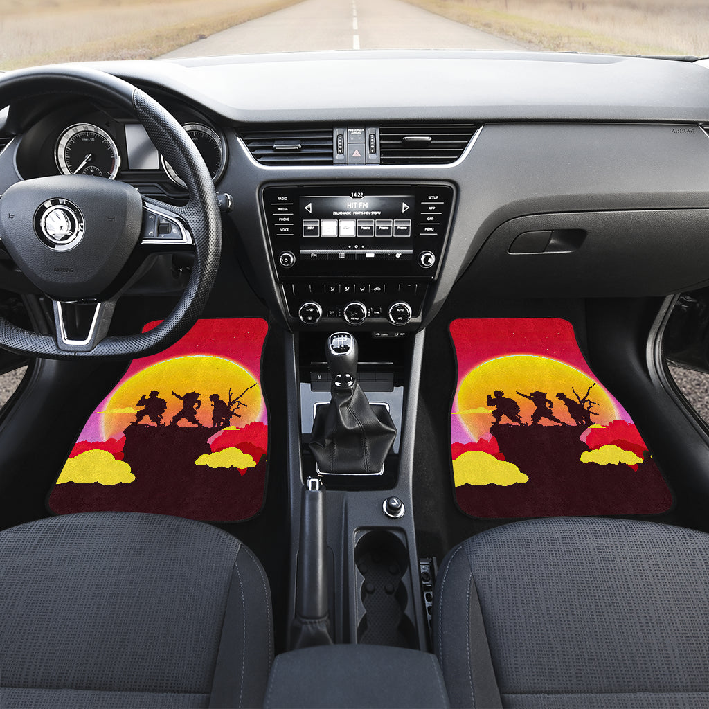 Demon Slayer Kimetsu No Yaiba Car Floor Mats Sunset Design Accessories