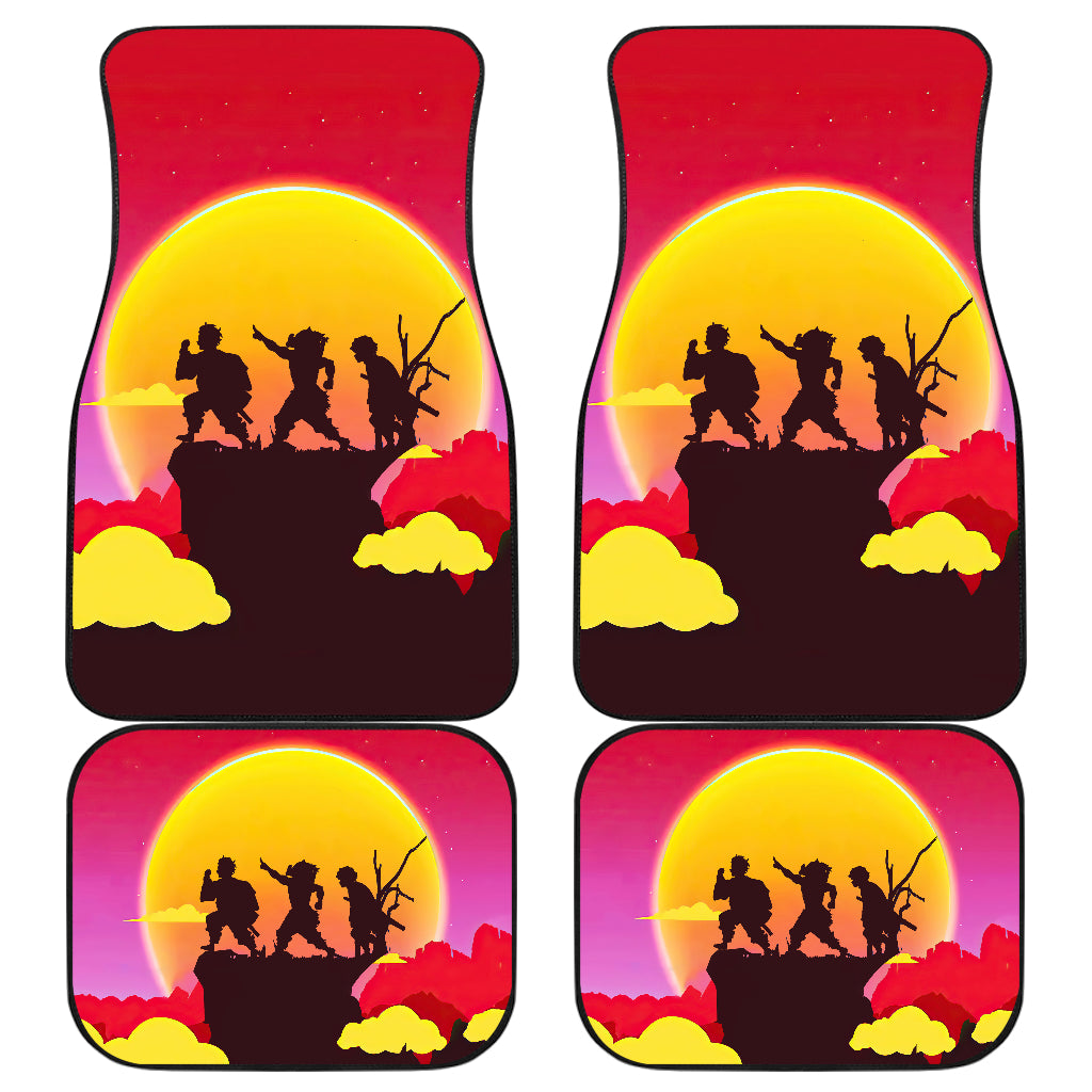 Demon Slayer Kimetsu No Yaiba Car Floor Mats Sunset Design Accessories