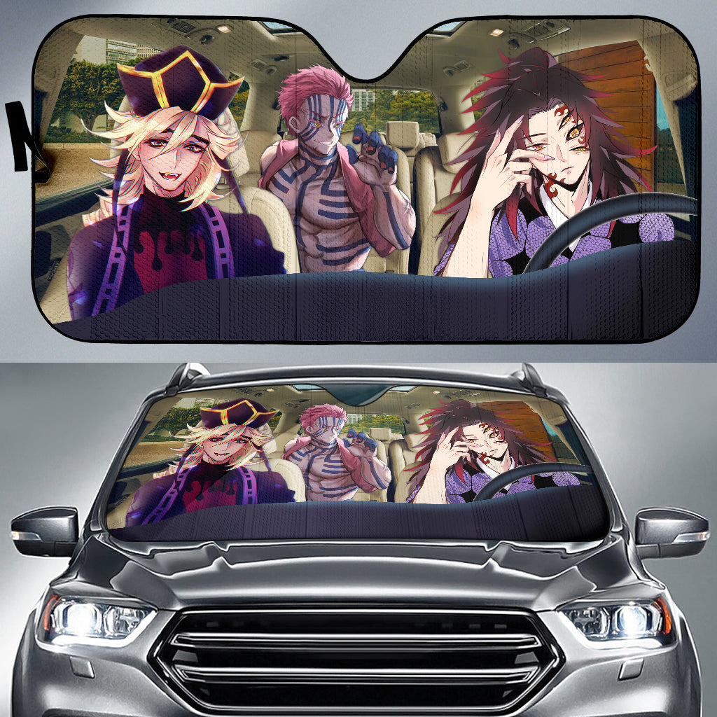 Demon Slayer Kokushibo Akaza Doma Car Sunshades for Auto Protection
