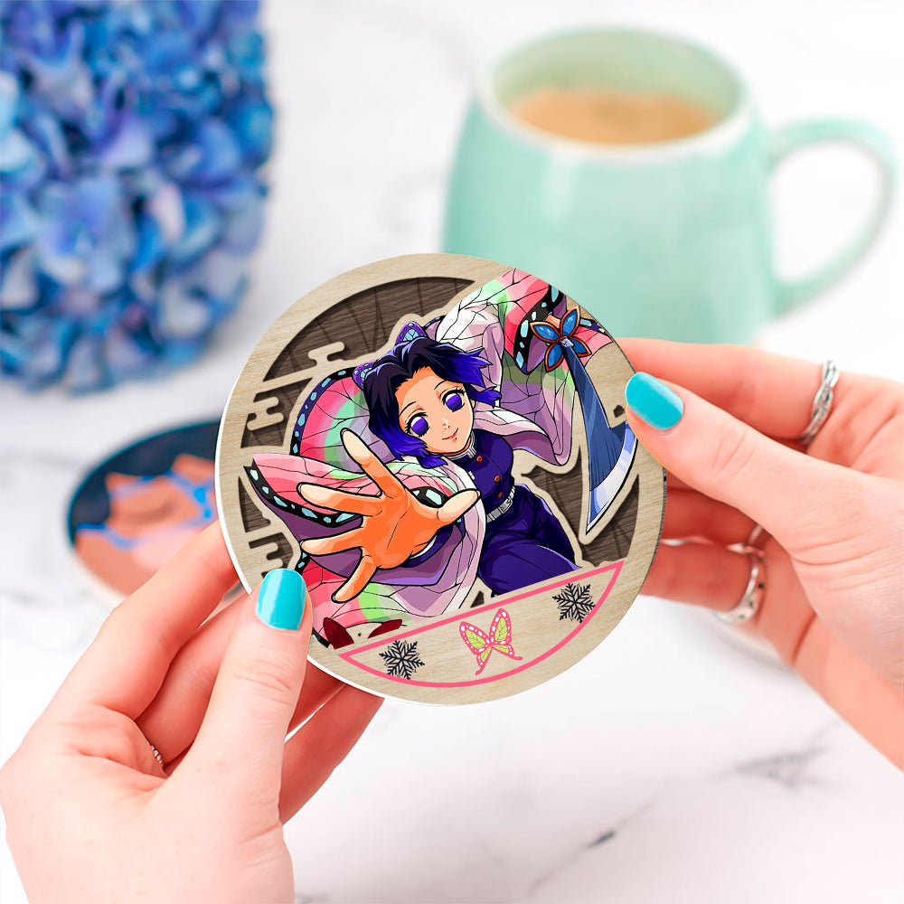 Shinobu Kocho Demon Slayer  Drink Coasters