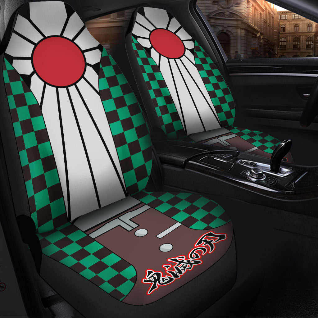 Demon Slayer Tanjiro Kamado Custom Car Seat Covers Decor Protectors