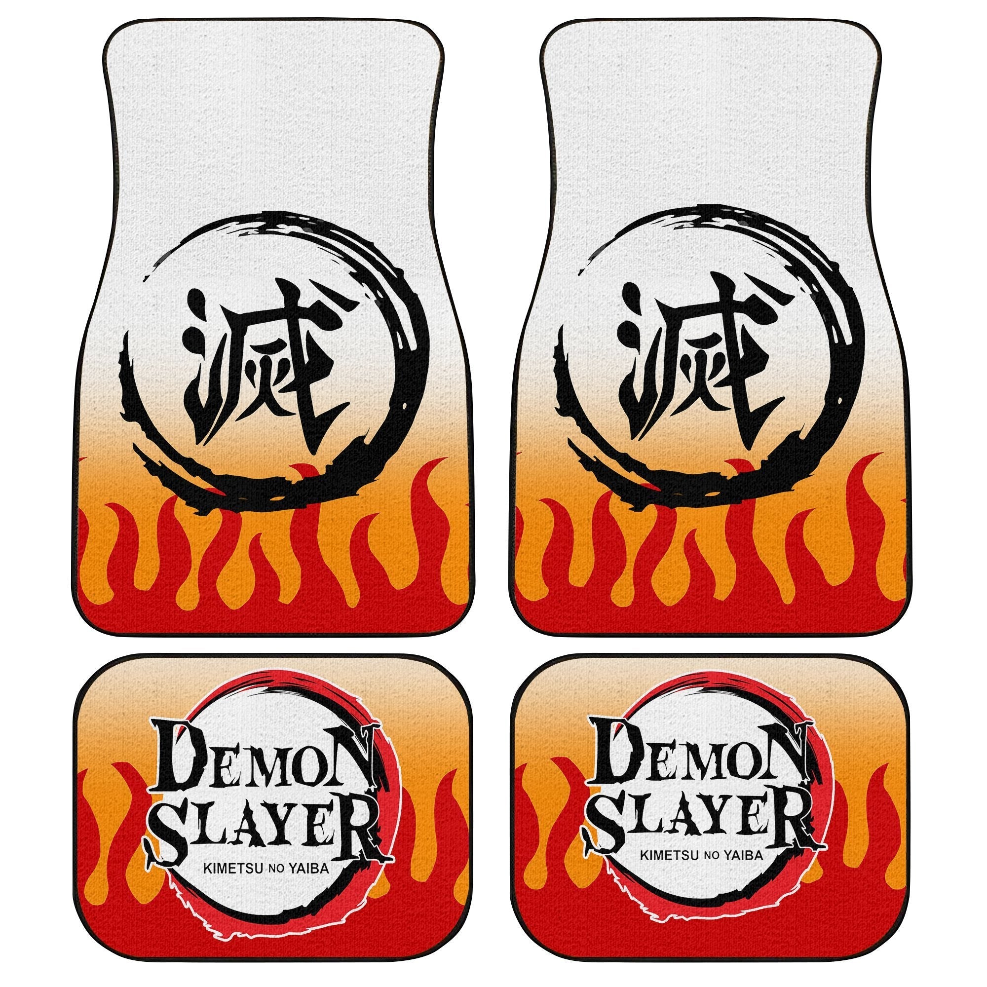Demon Slayer Kyojuro Rengoku Car Floor Mats Kimetsu no Yaiba Accessory
