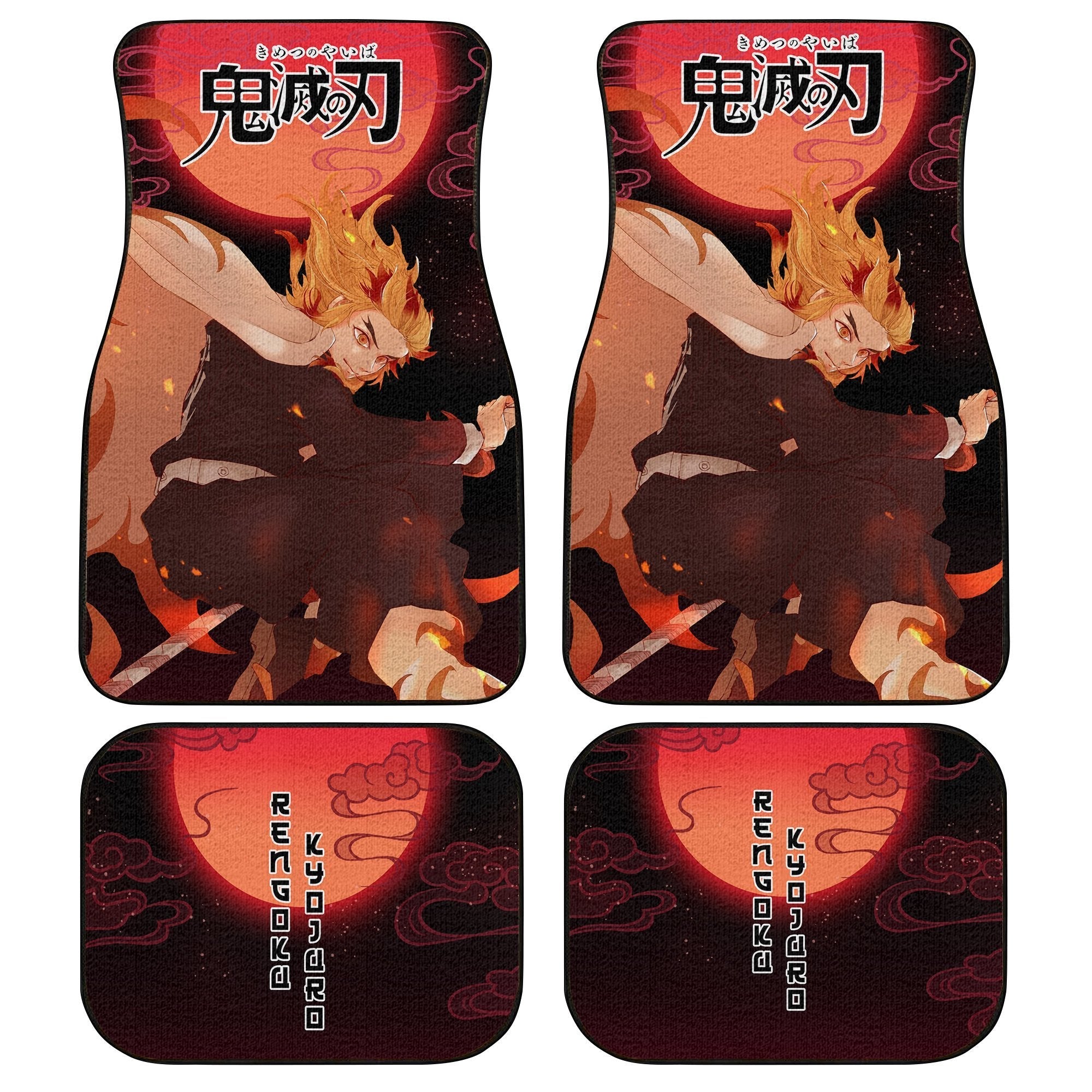 Demon Slayer Rengoku Car Accessories Floor Mats Kimetsu no Yaiba