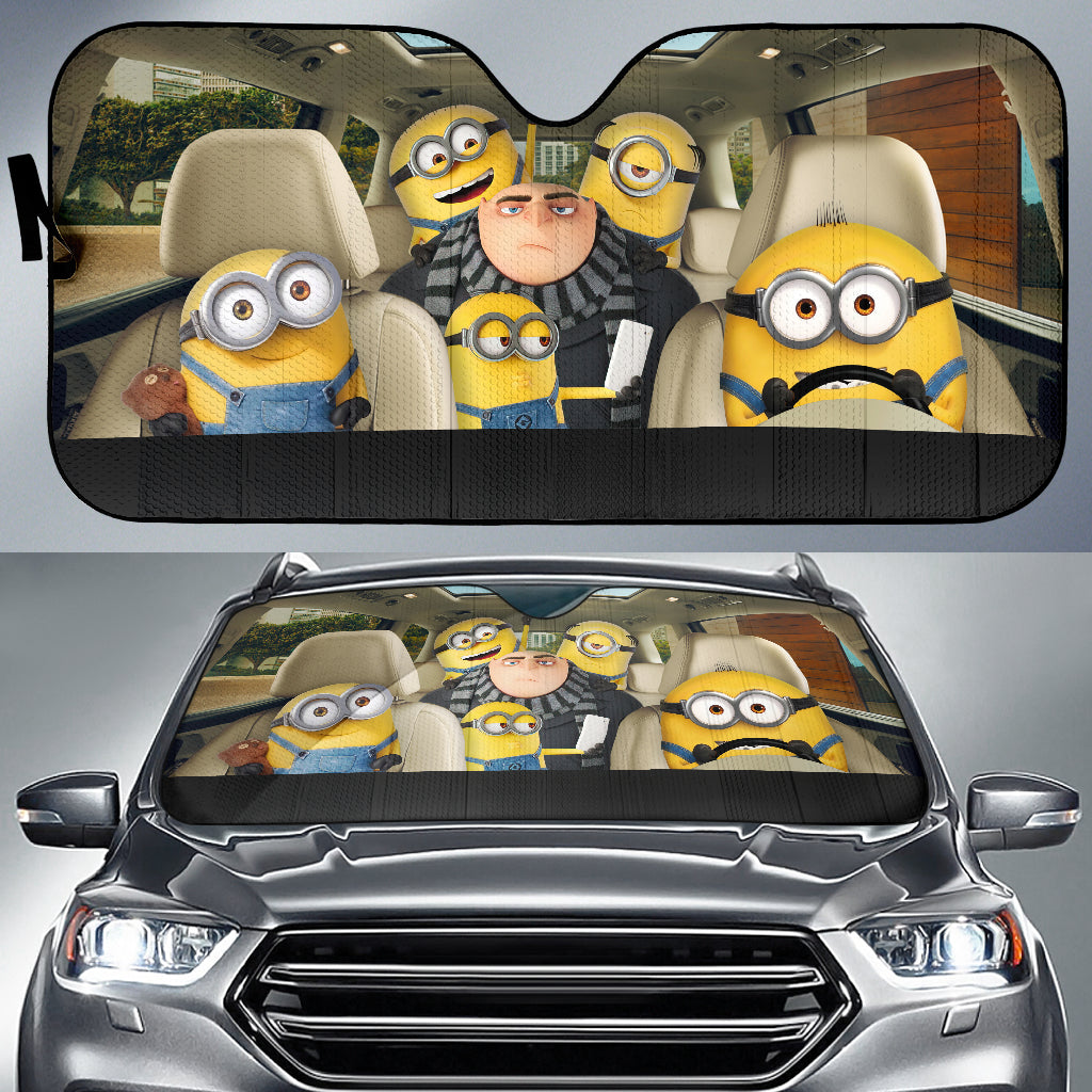 Despicable Me Minions Car Sunshades with Gru Design Auto Shades