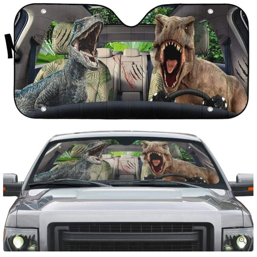 Custom Dinosaur Auto Sun Shades Windshield Accessories Gift