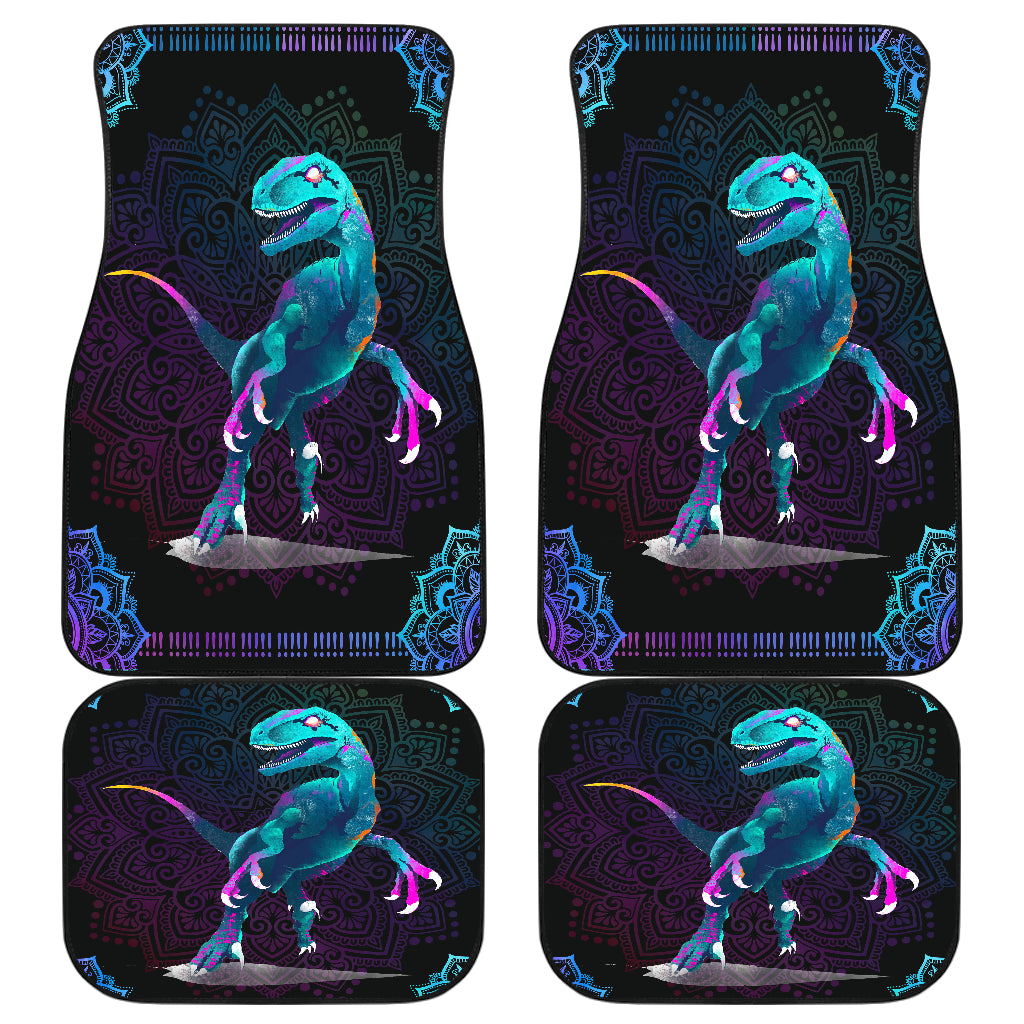 Dinosaur Mandala Car Accessories for Floor Mats - Unique Design
