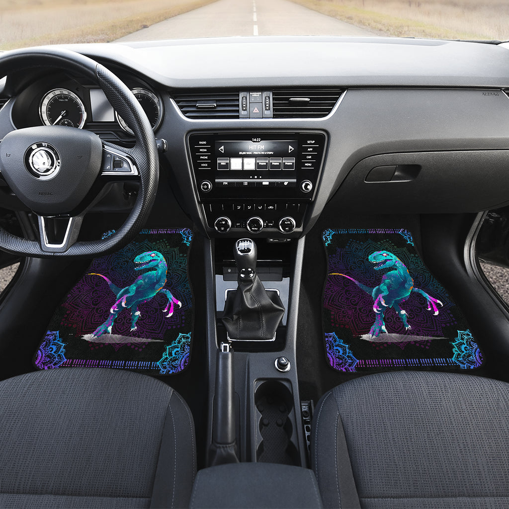 Dinosaur Mandala Car Accessories for Floor Mats - Unique Design