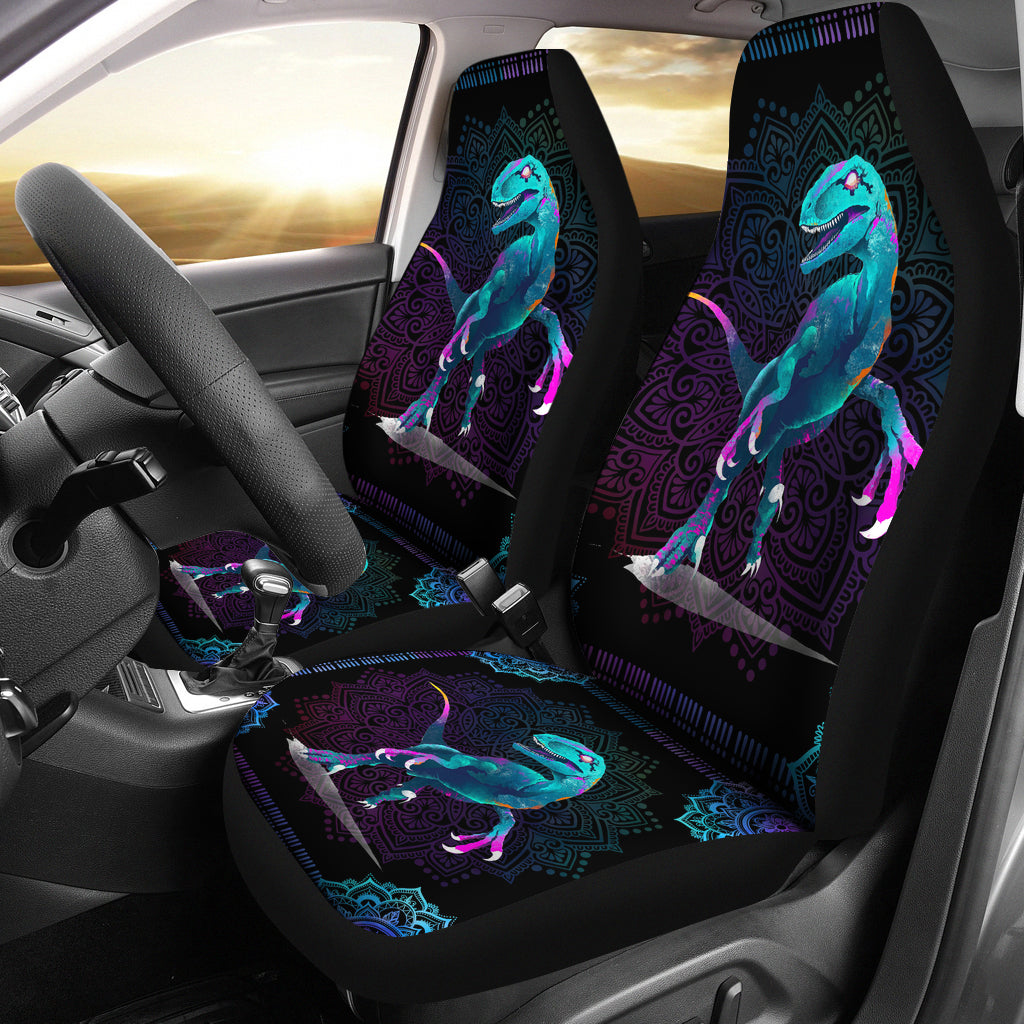 T rex Dinosaur Print Pattern Universal Fit Car Seat Cover