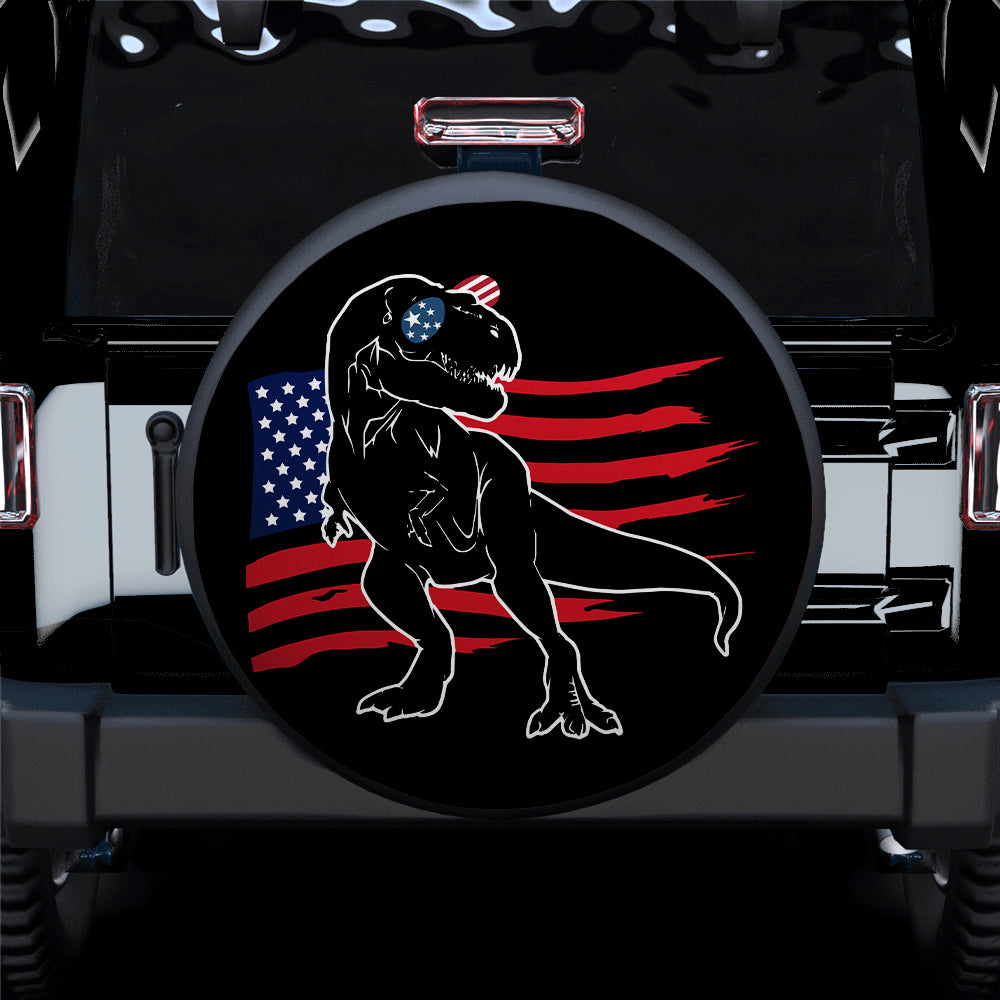 T-Rex Dinosaur Spare Tire Covers for Jeep Cars - Gift for Campers