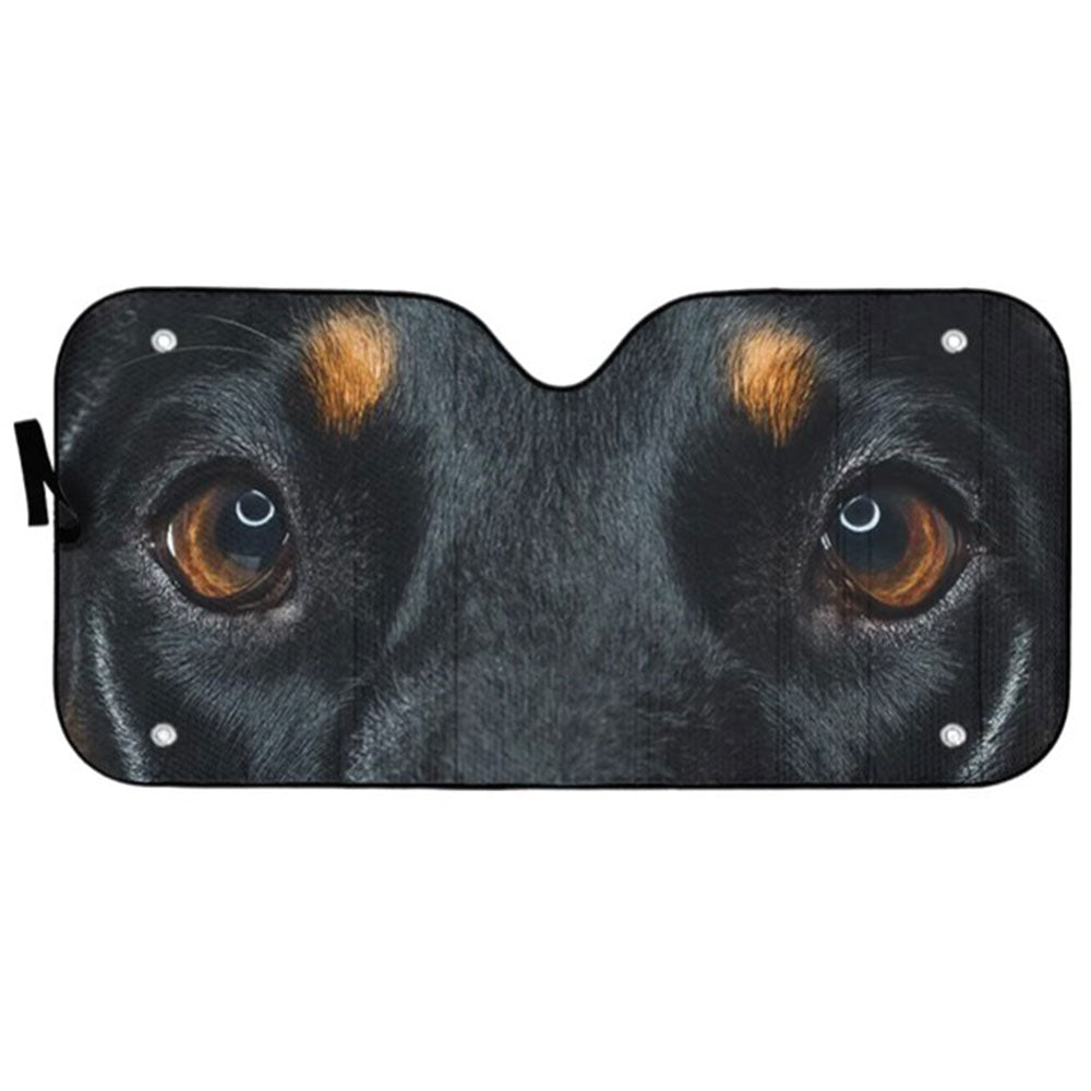 Custom Doberman Dog Eyes Car Sun Shades Windshield Accessories Gift