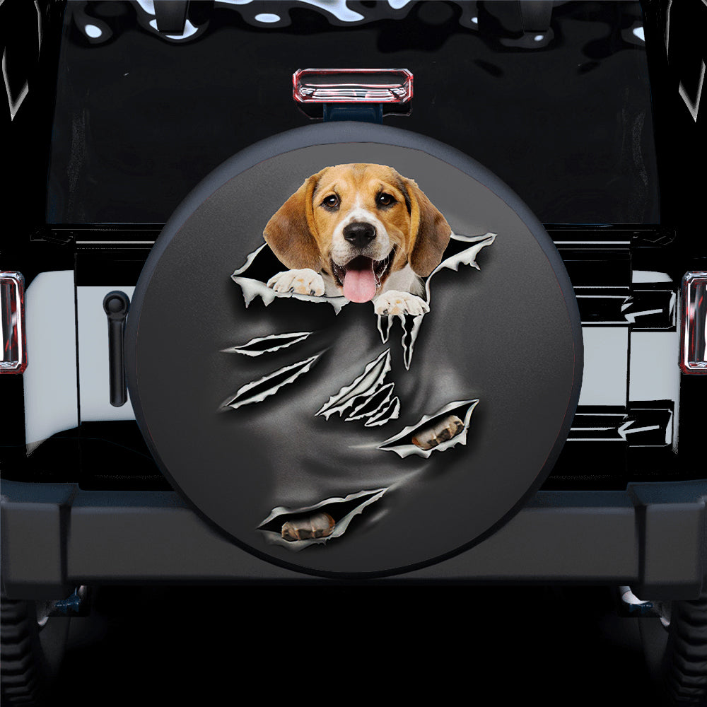 Beagle Dog Jeep Spare Tire Cover Gift for Campers and Dog Lovers