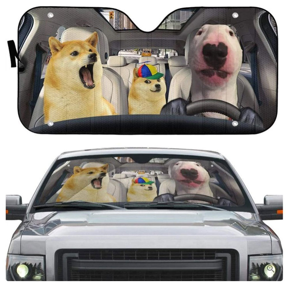 Custom Doge Meme Auto Sun Shades for Windshield Gift Decor