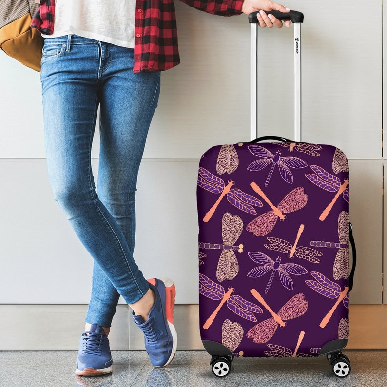 Dragonfly Suitcase Protector Luggage Cover for Travel and Protection