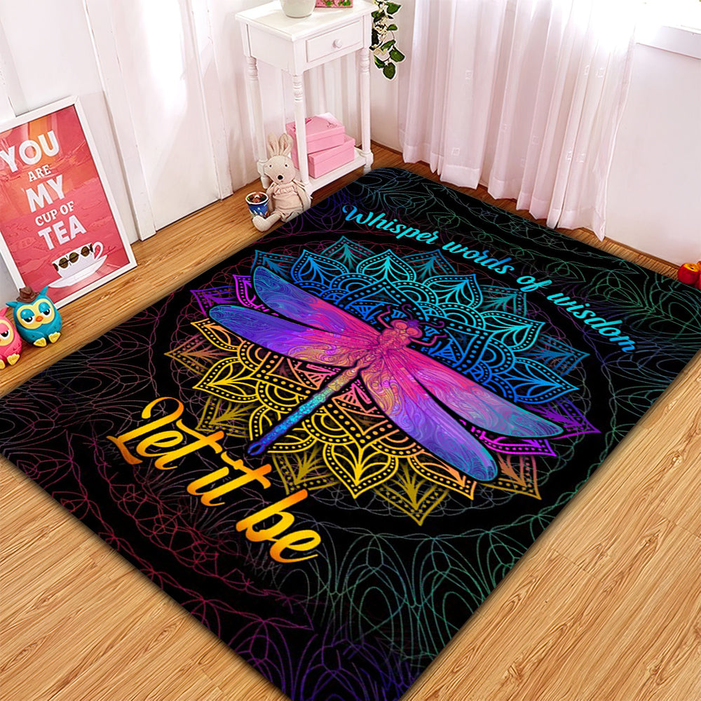 Dragonfly Mandala Home Decor Area Rug Carpet for Living Room