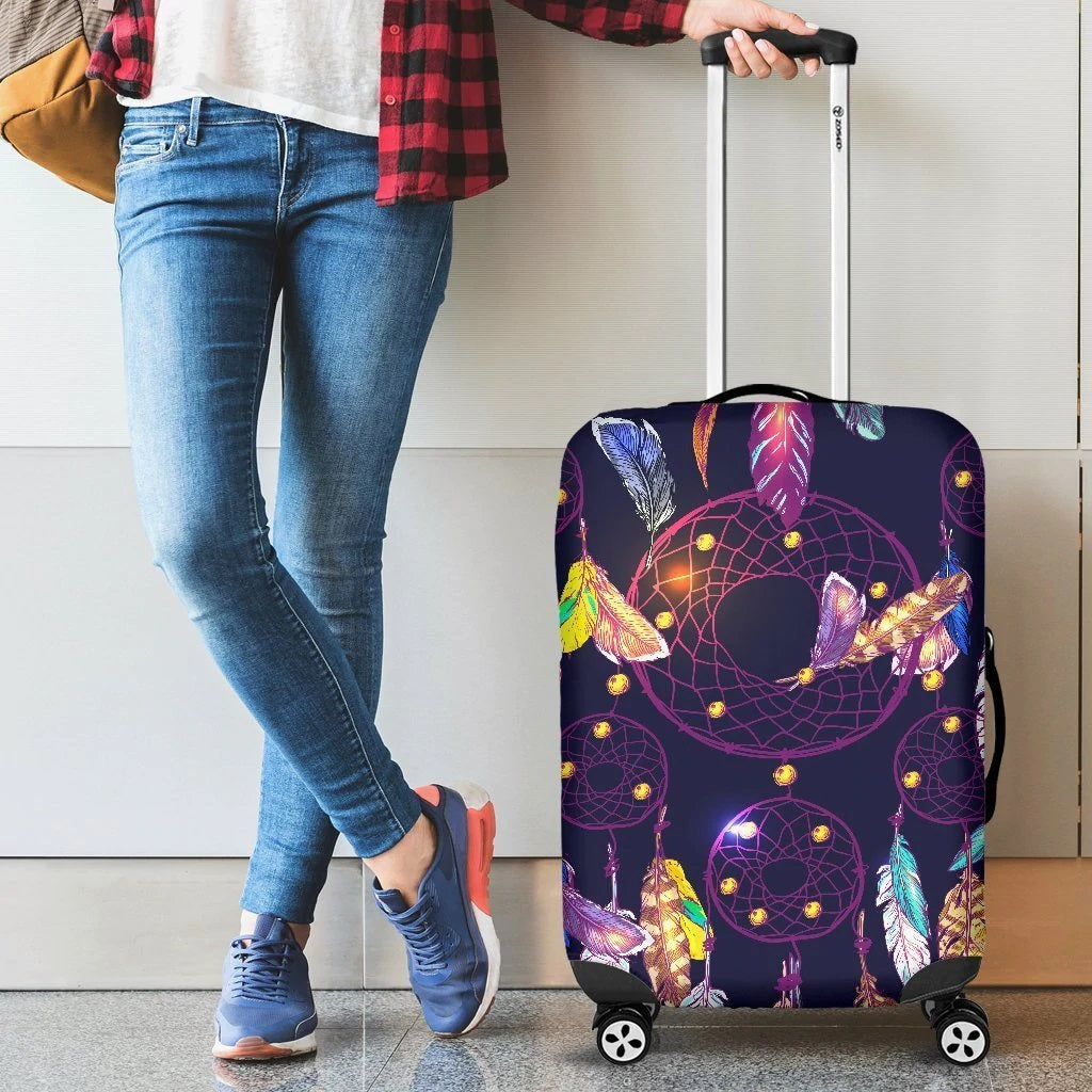 Dream Catcher Neon Suitcase Protector Luggage Cover