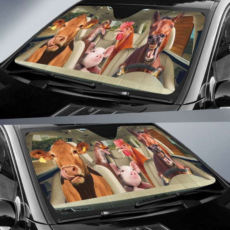 Animal Driving Car Auto Sunshades for UV Protection