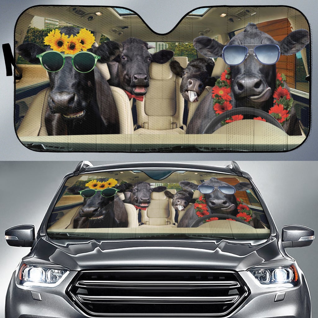 Black Angus Car Auto Sunshades - Driving Sun Protection Shades