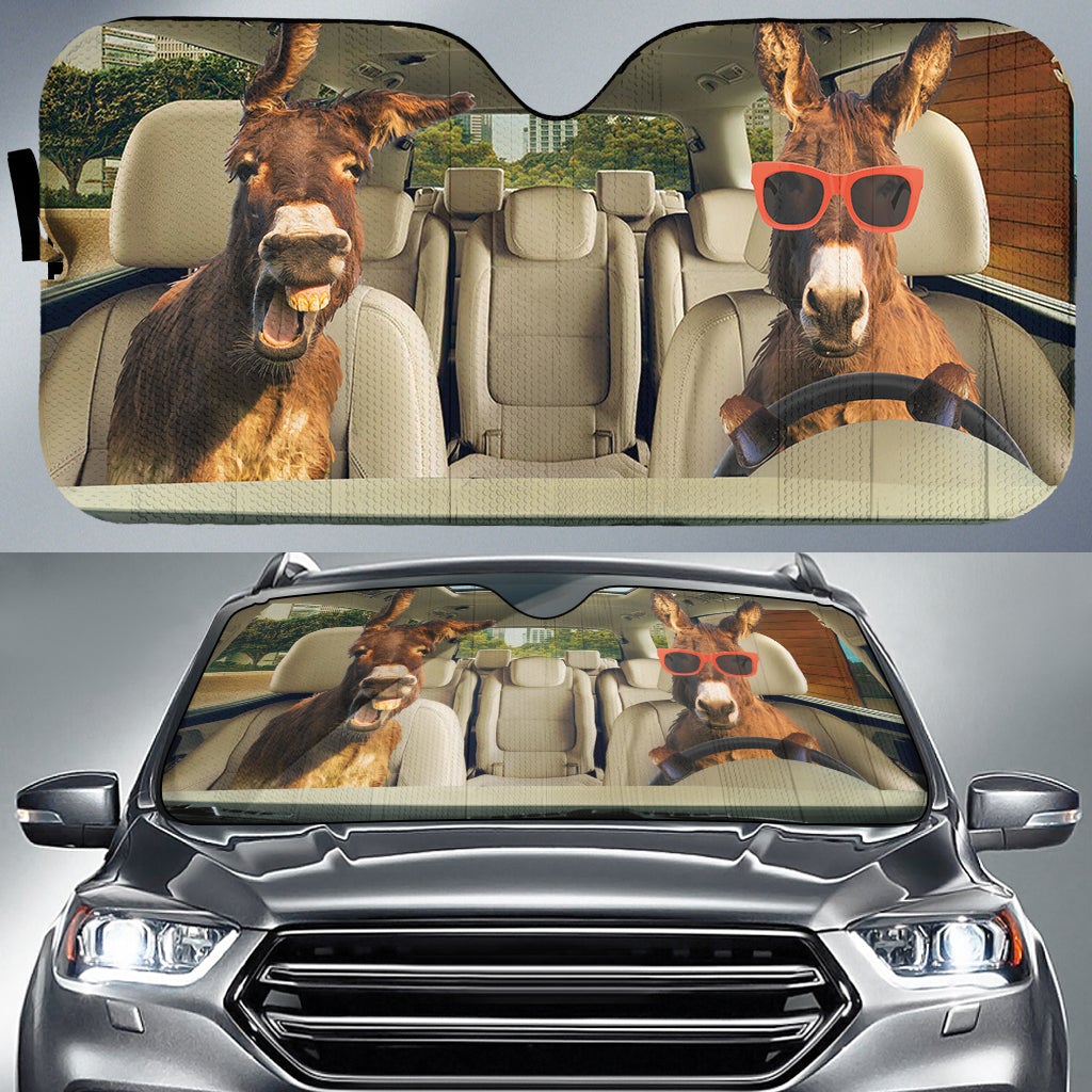 Driving Donkeys Auto Sunshades for Car Interior Protection