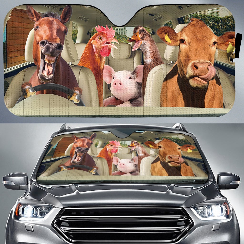 Right Hand Drive Car Auto Sunshades for Driving Farm Animals