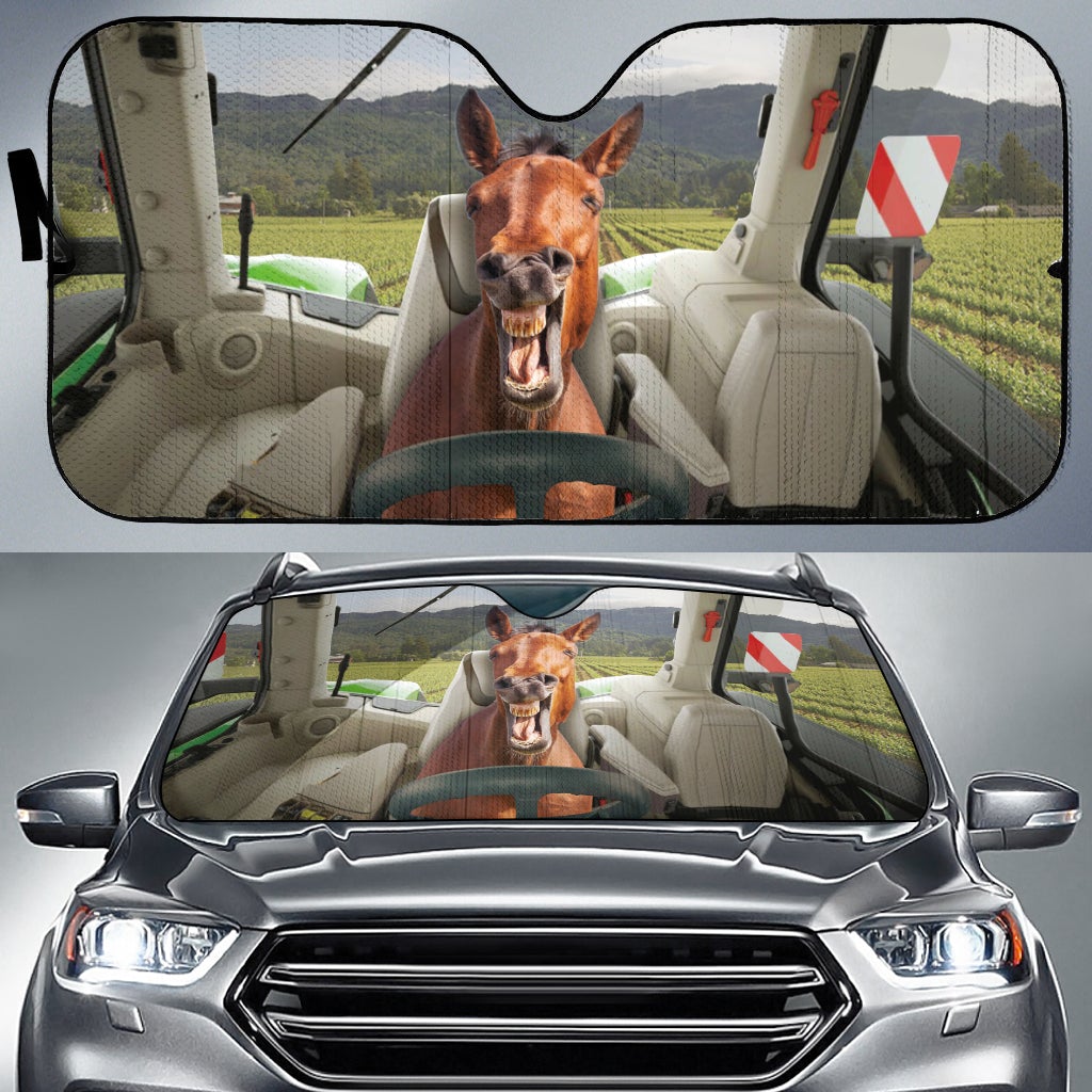 Driving Horses Auto Sunshades for Cars and Tractors