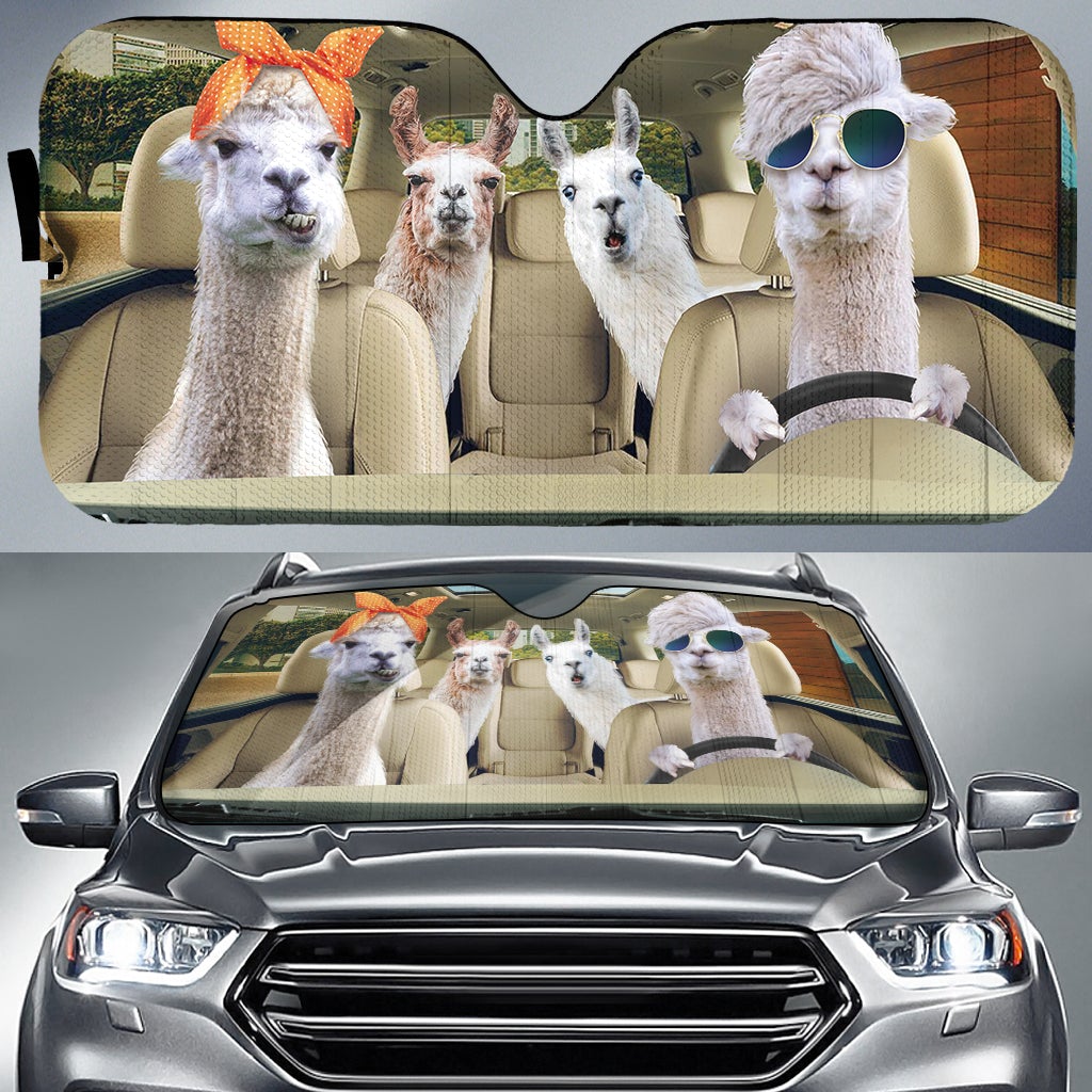 Llama Car Sunshades for Auto Shade Protection Driving Accessories