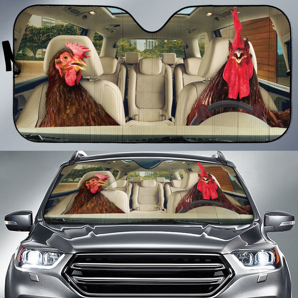 Rhode Island Red Chicken Car Auto Sunshades for UV Protection