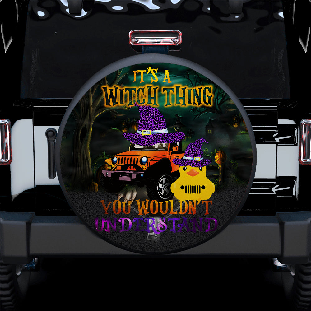Halloween Duck Jeep Spare Tire Cover Gift for Campers and Travelers