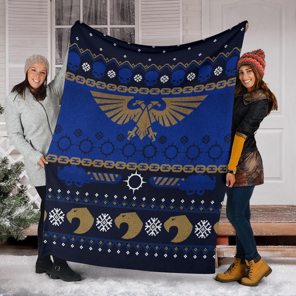Custom Eagle Sign Art Ugly Christmas Blanket Home Decor