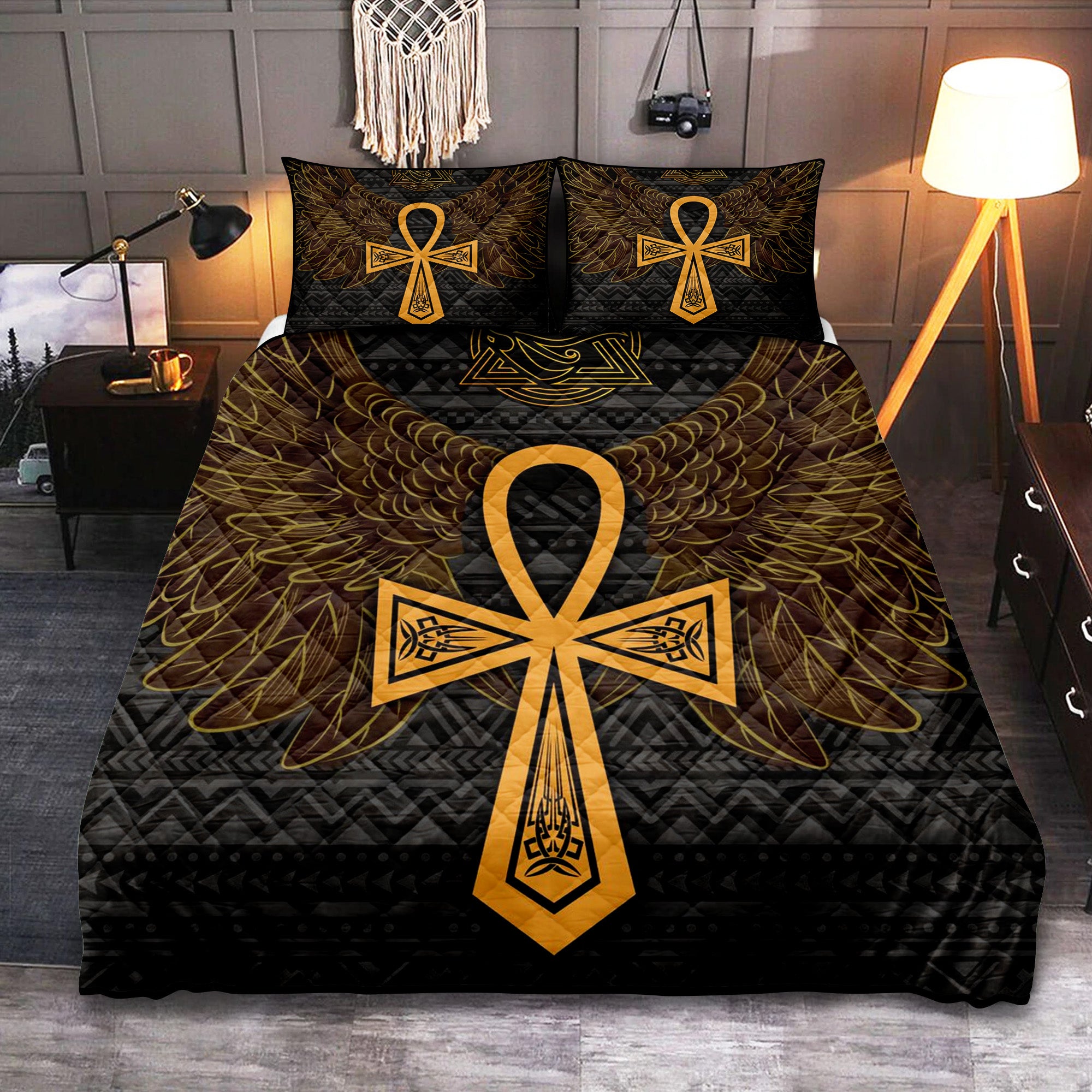 Cross Style Quilt Bed Sets - Egypt Design for Stylish Bedrooms