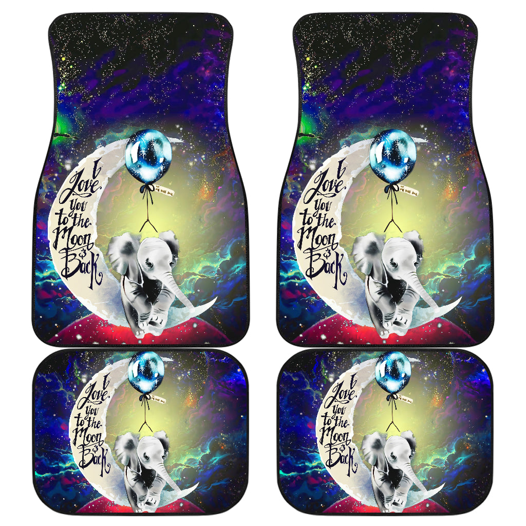 Elephant Love You To The Moon Galaxy Car Floor Mats