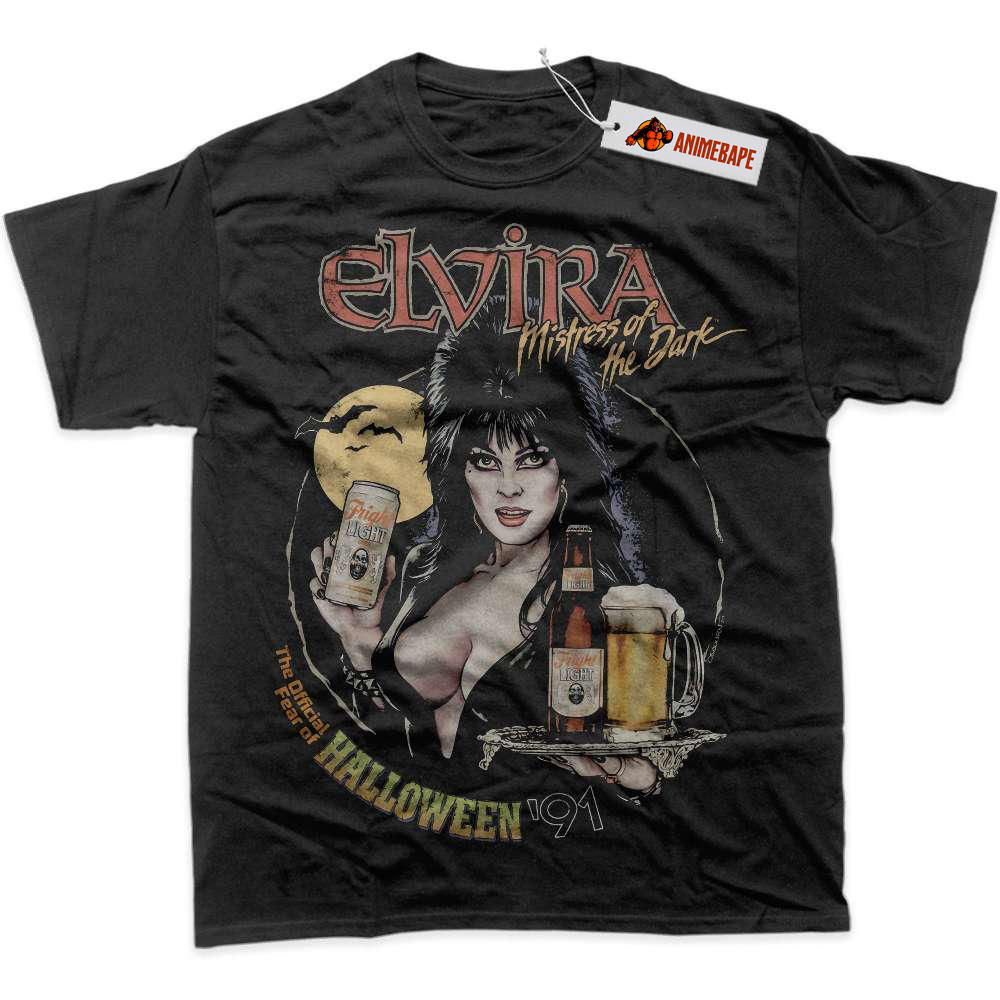 Elvira Mistress of the Dark Halloween Horror Graphic Tee Shirt