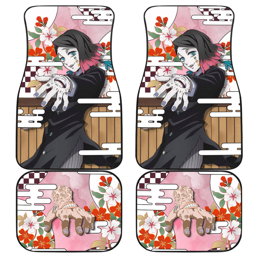 Custom Enmu Demon Slayer Car Floor Mats Anti-Slip All-Weather Car Accessories