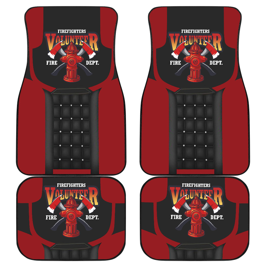 Fire Fighter Car Accessories - 3 Car Floor Mats Set