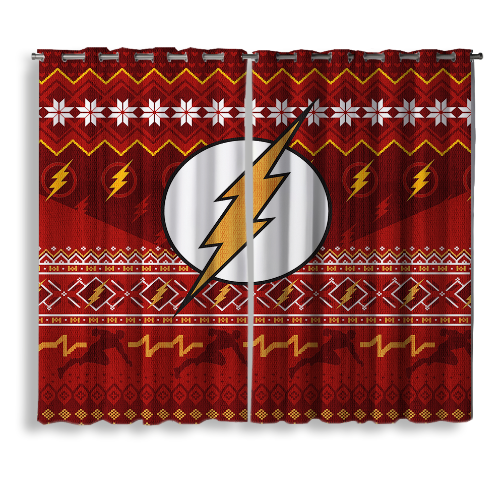 Christmas Flash Window Curtain – Festive Holiday Decor for Windows
