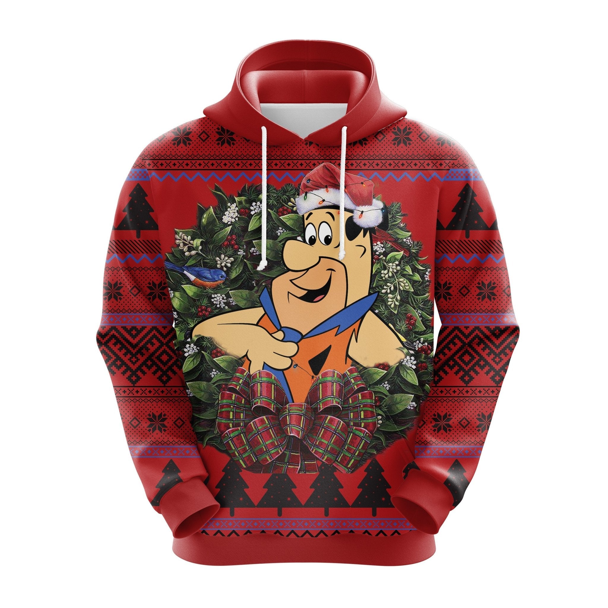 Flintstone Noel Christmas Ugly Hoodie Cute Holiday Gift Idea