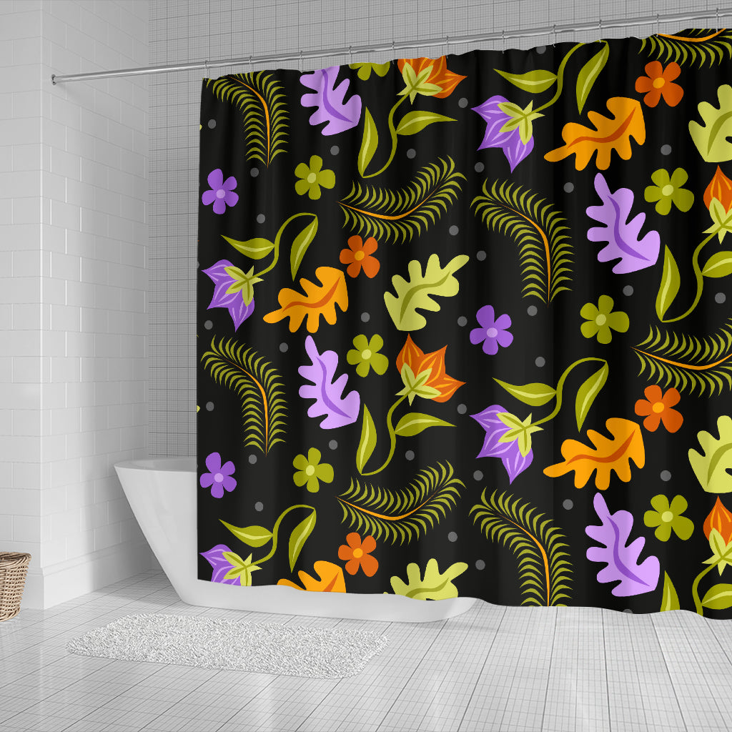 Floral Print Waterproof Shower Curtain for Bathroom Decor