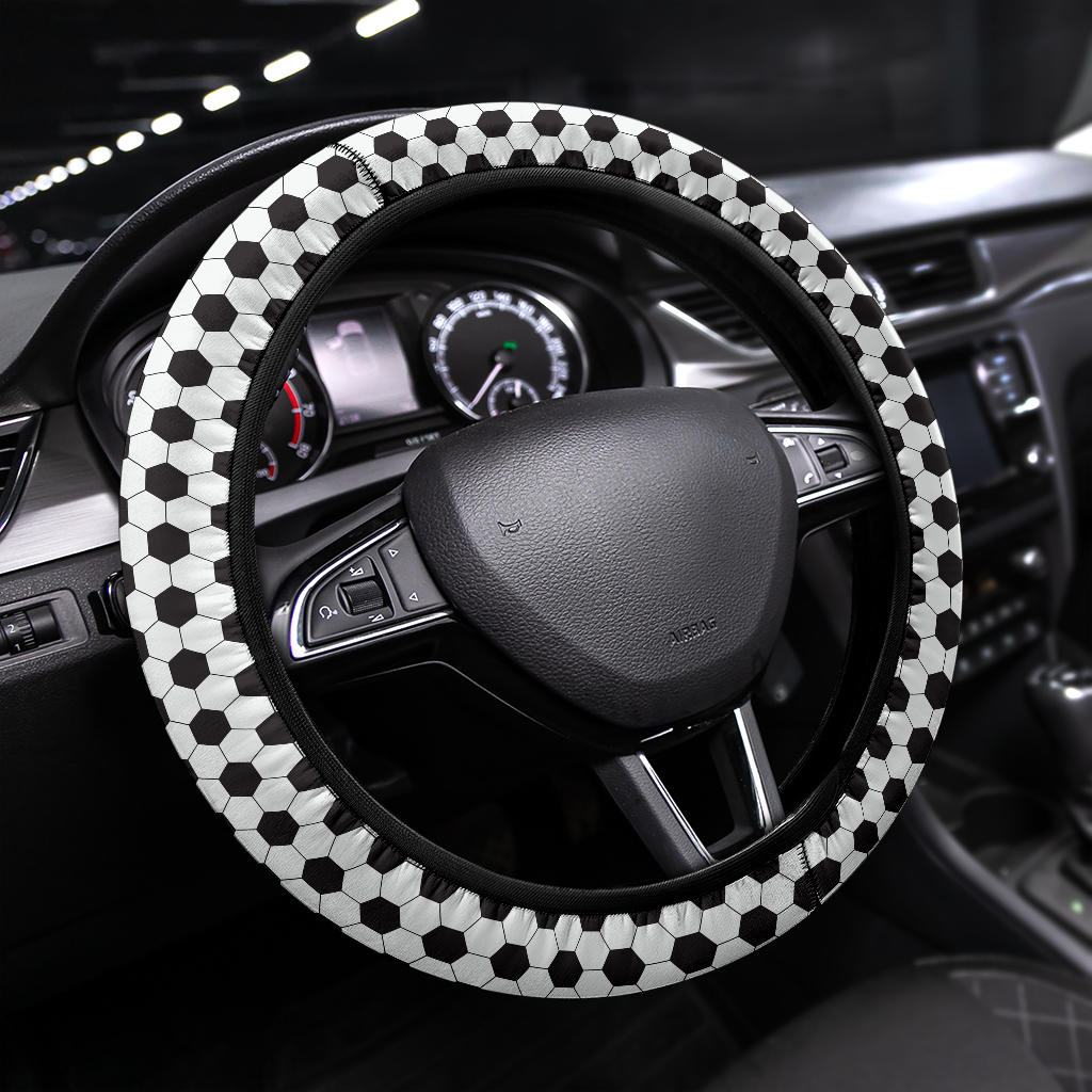 Premium Football Soccer Ball Steering Wheel Cover for Cars
