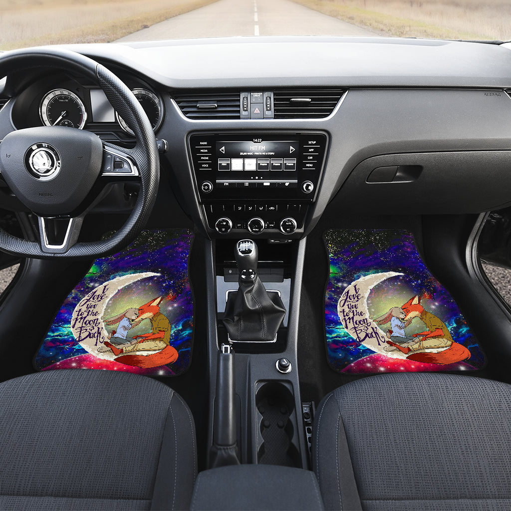 Fox Couple Love You To The Moon Galaxy Car Floor Mats