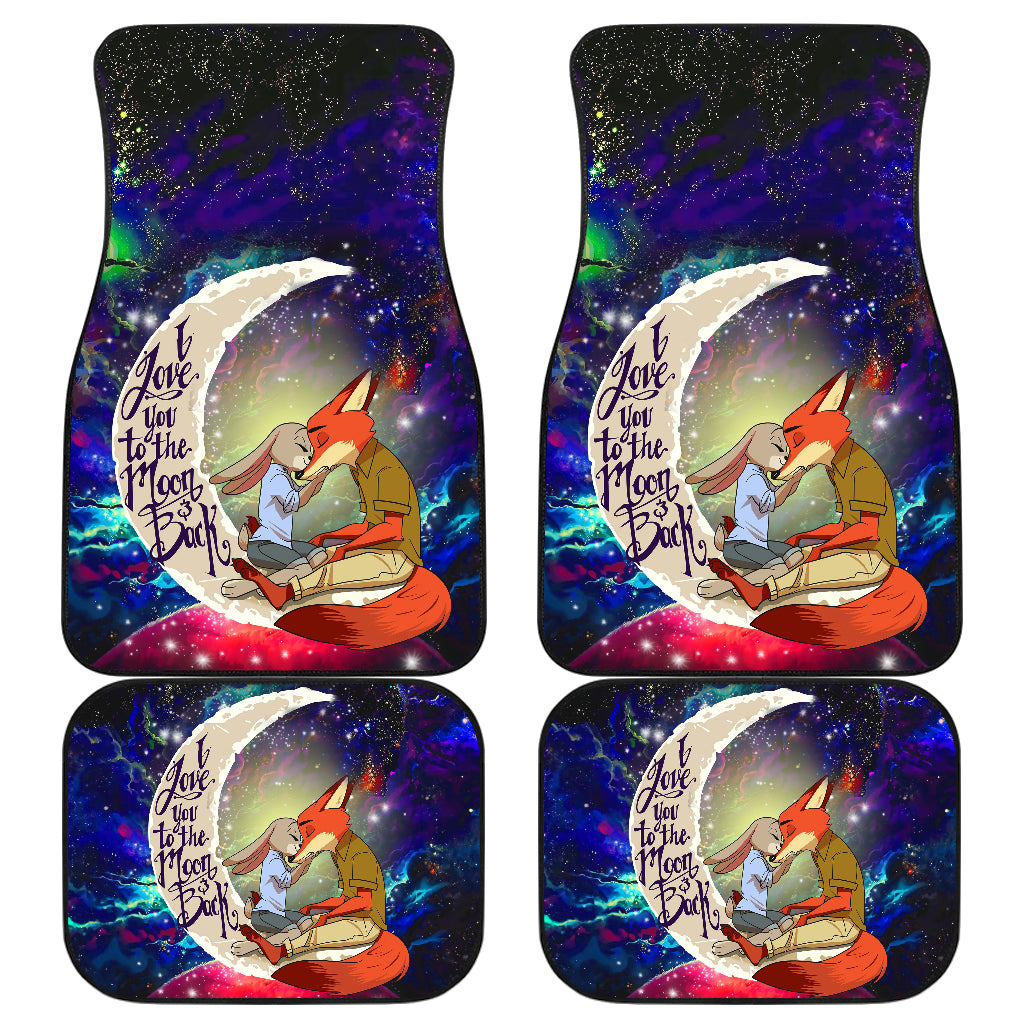 Fox Couple Love You To The Moon Galaxy Car Floor Mats