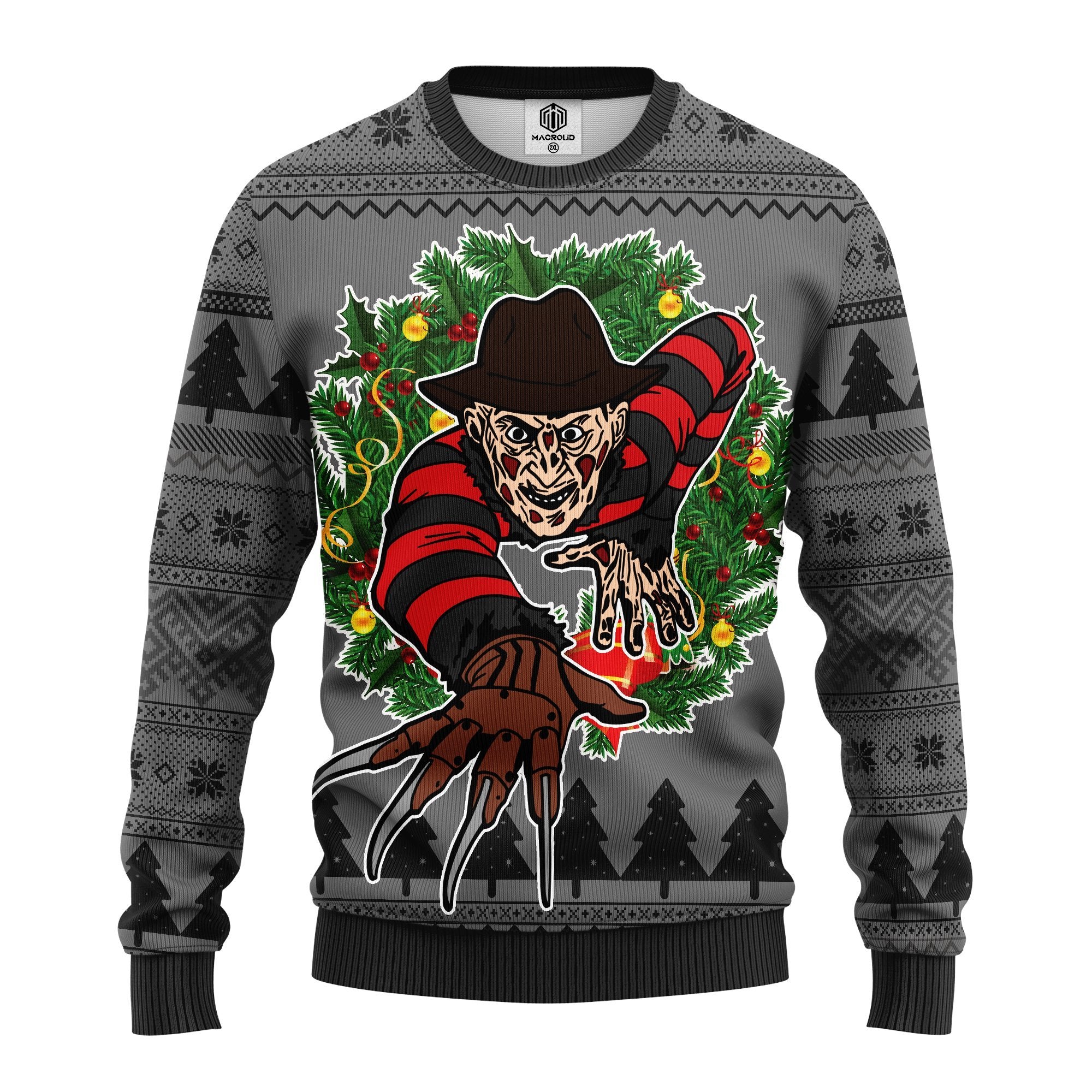 Freddy Krueger Halloween Sweater - Ugly Christmas Gift Idea