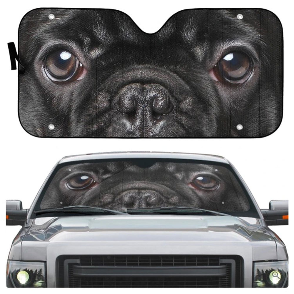 Custom French Bulldog Eyes Windshield Sun Shades Car Accessories
