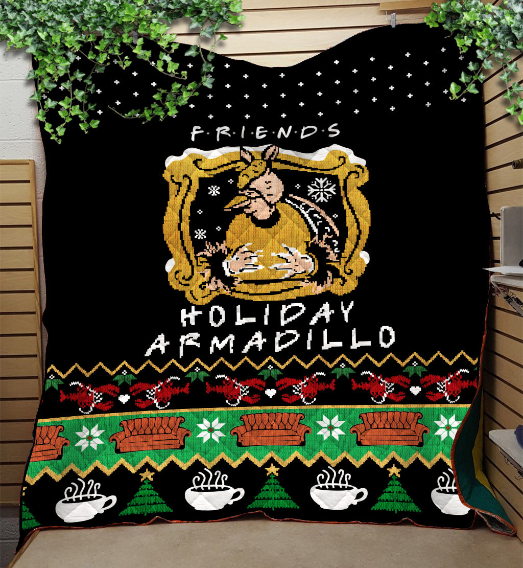 Christmas Holiday Friends Quilt Blanket Friends Christmas
