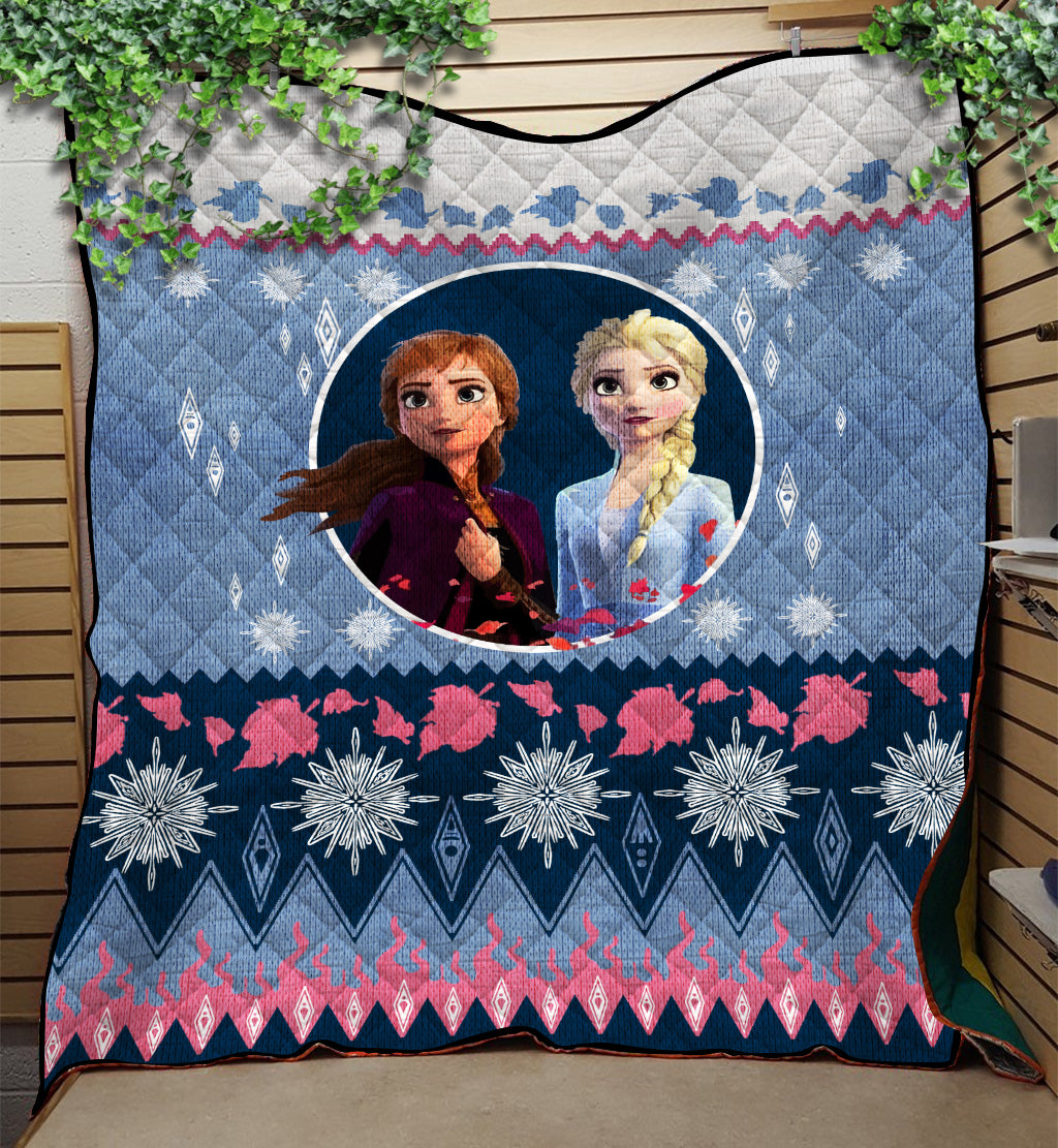 Elsa Anna Frozen Christmas Blanket Quilt for Kids Frozen