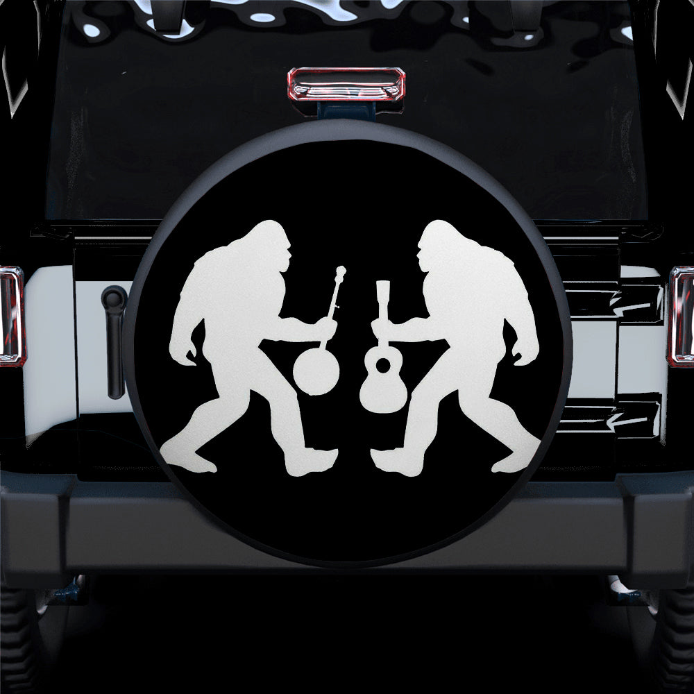 Funny Bigfoot Guitar Music Jeep Spare Tire Covers for Campers Gift