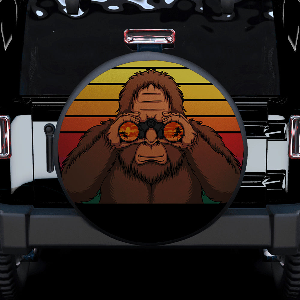 Funny Bigfoot Jeep Spare Tire Cover Gift for Campers and Outdoors