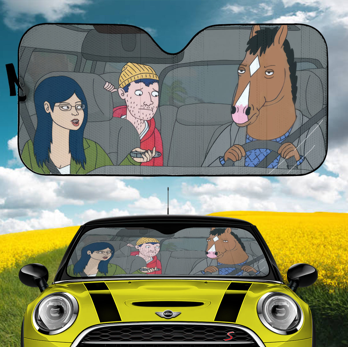 Bojack Horseman Funny Car Sunshades for Auto Protection